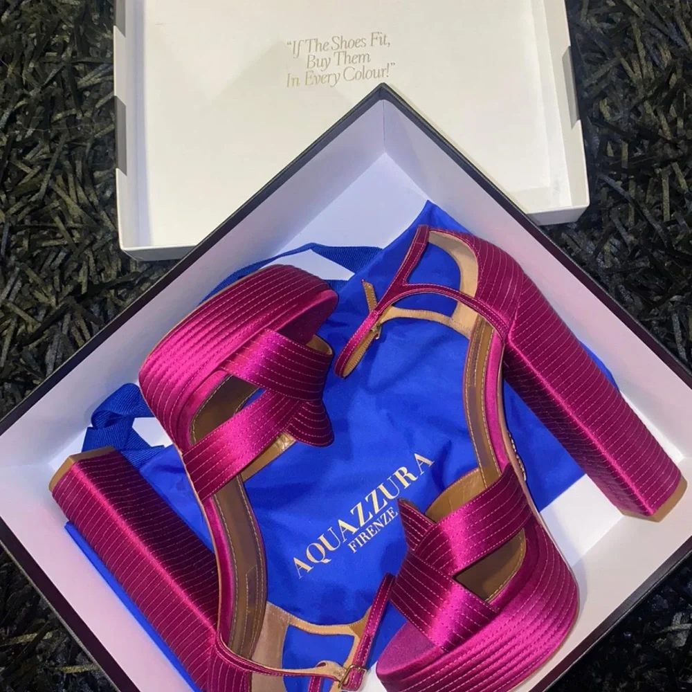 Aquazzura heels, size 40 in hot pink - Picture 5 of 6
